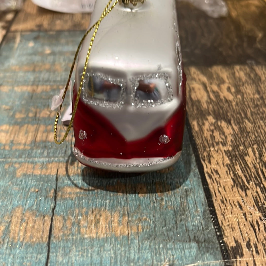 Christmas Vehicle Glass Bauble Ornament