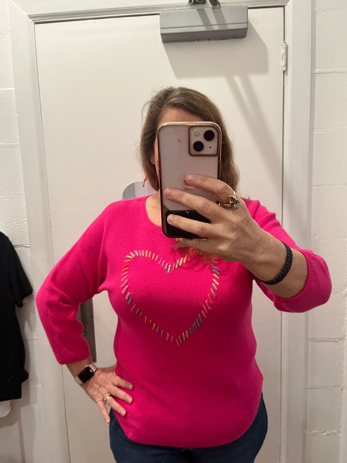 Pink Heart Sweater