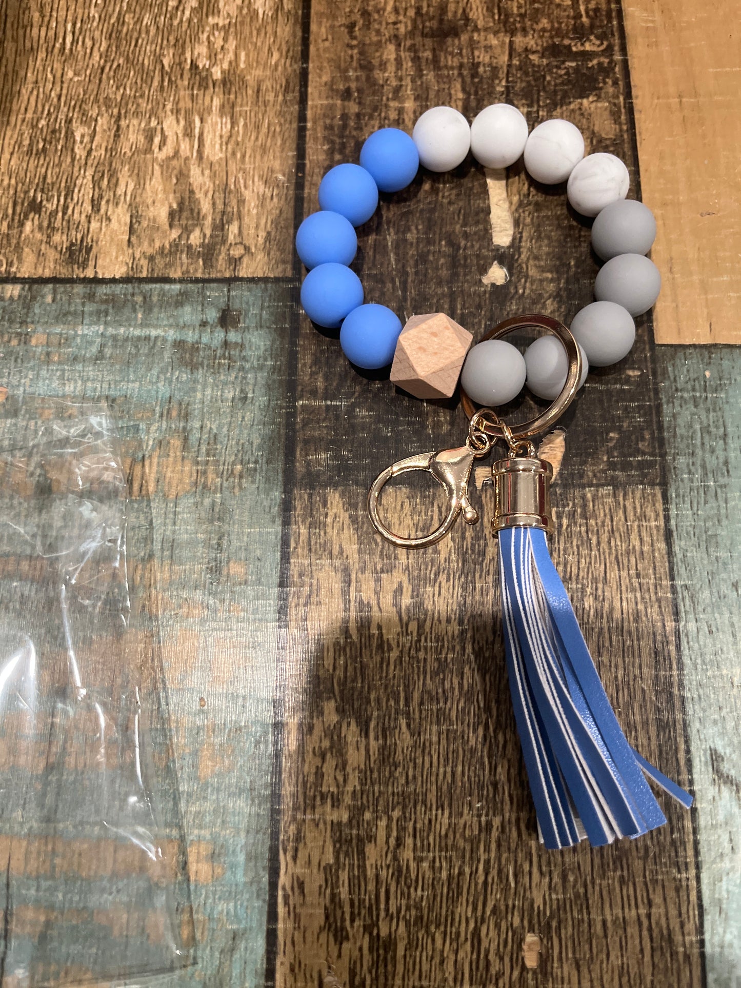 Silicone Bead Keychain Wristlet