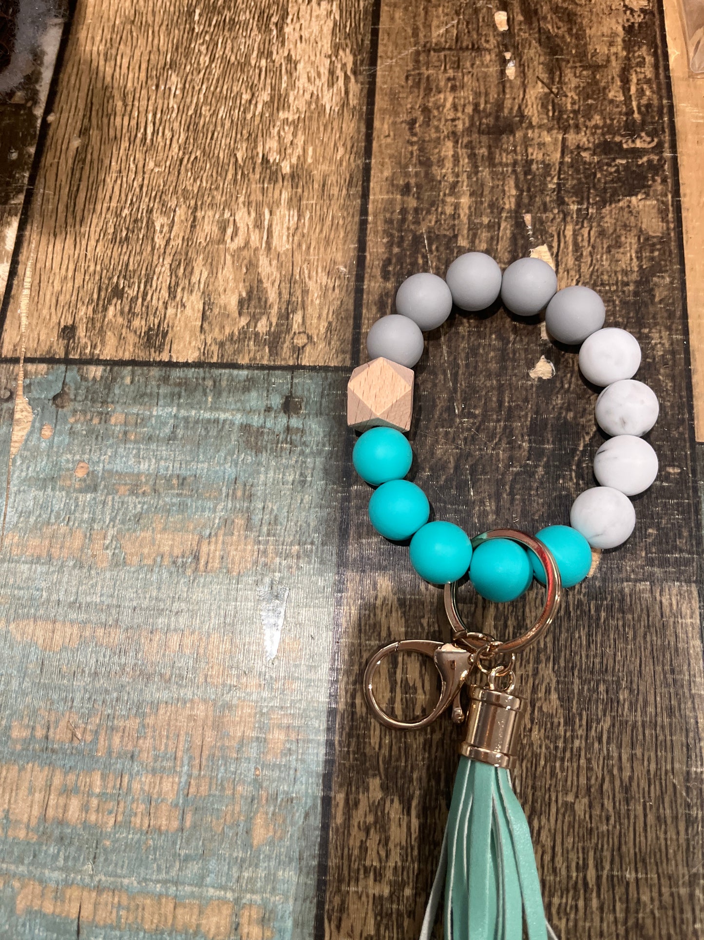 Silicone Bead Keychain Wristlet