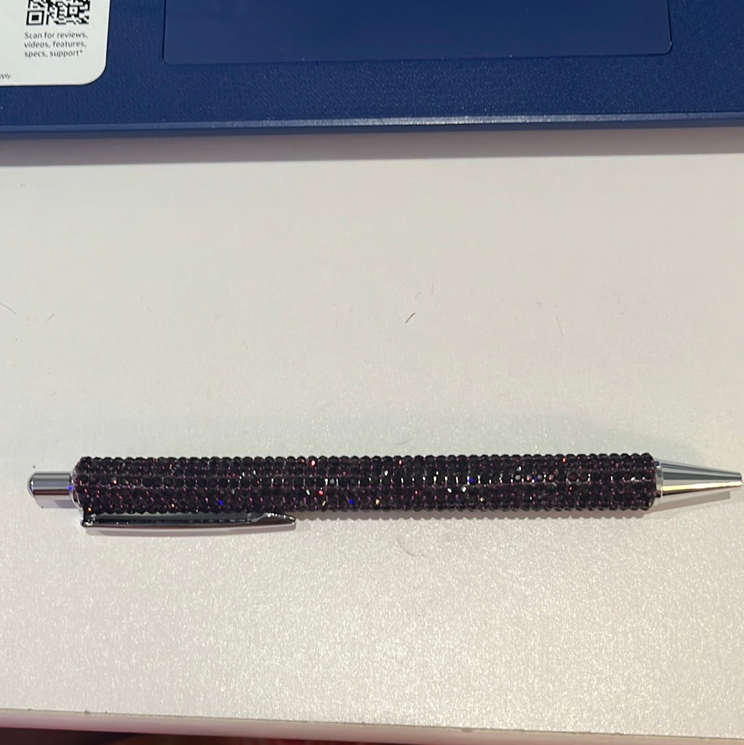Purple and Black Glitz Pen