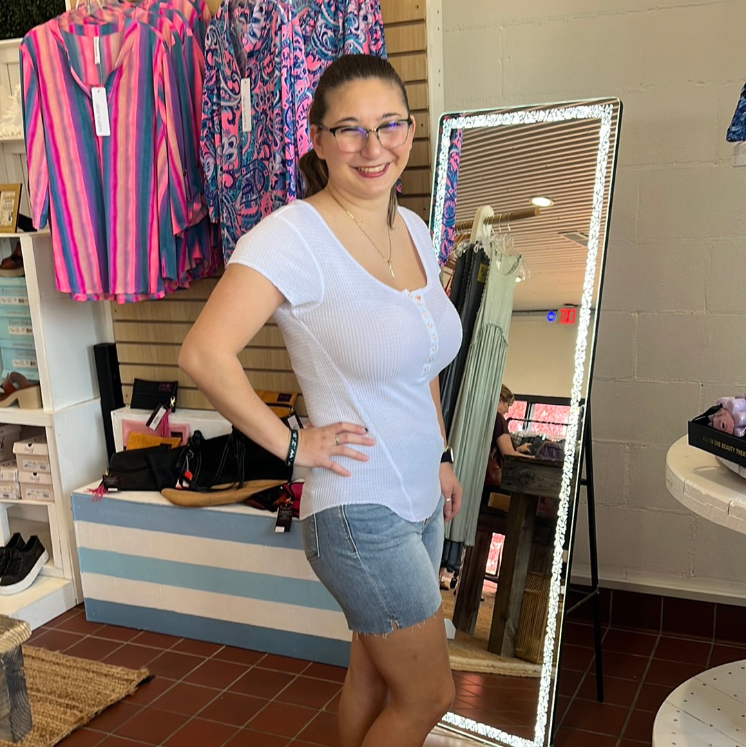 Judy Blue Mid Rise Cut Off Shorts