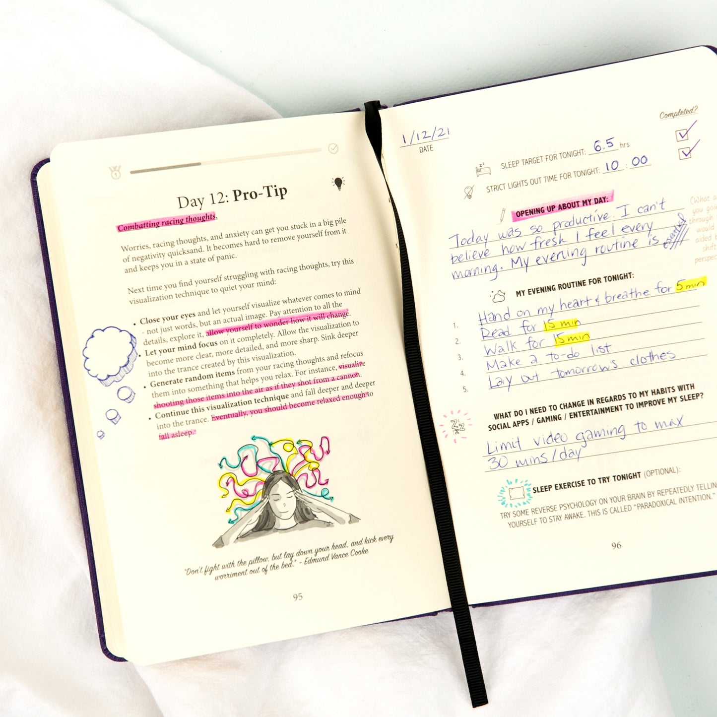Sleep & Evening Routine Sidekick Journal
