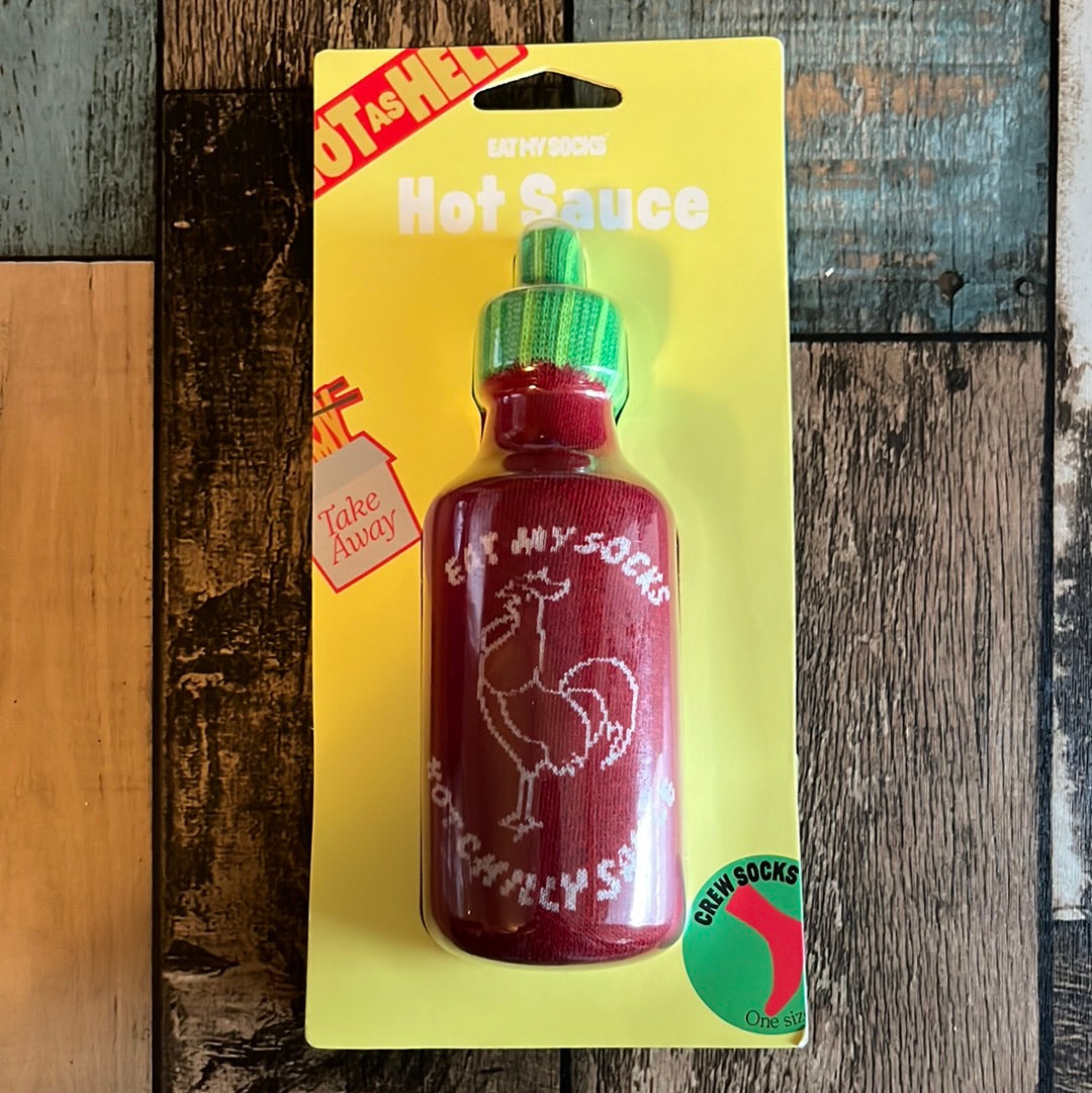 Hot Sauce socks by Eat My Socks. 1 Pair. Red and Green.