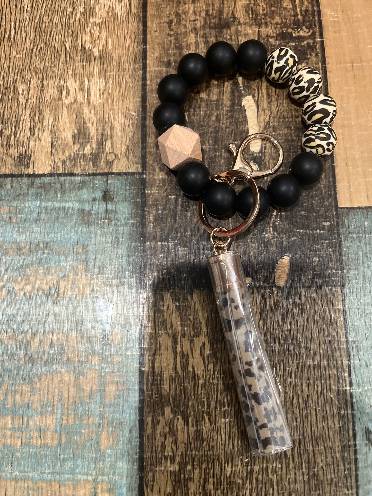 Silicone Bead Keychain Wristlet