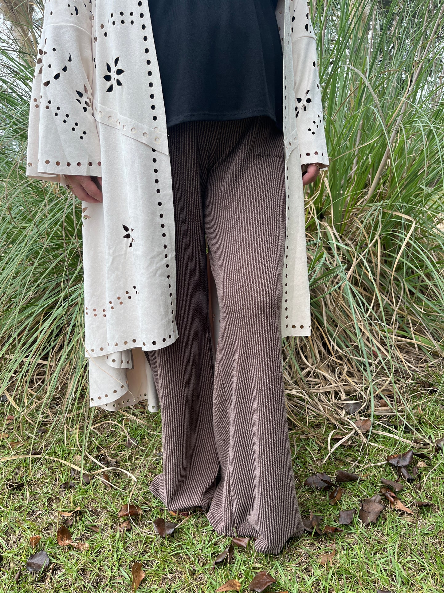 Ribbed Pants with Pockets