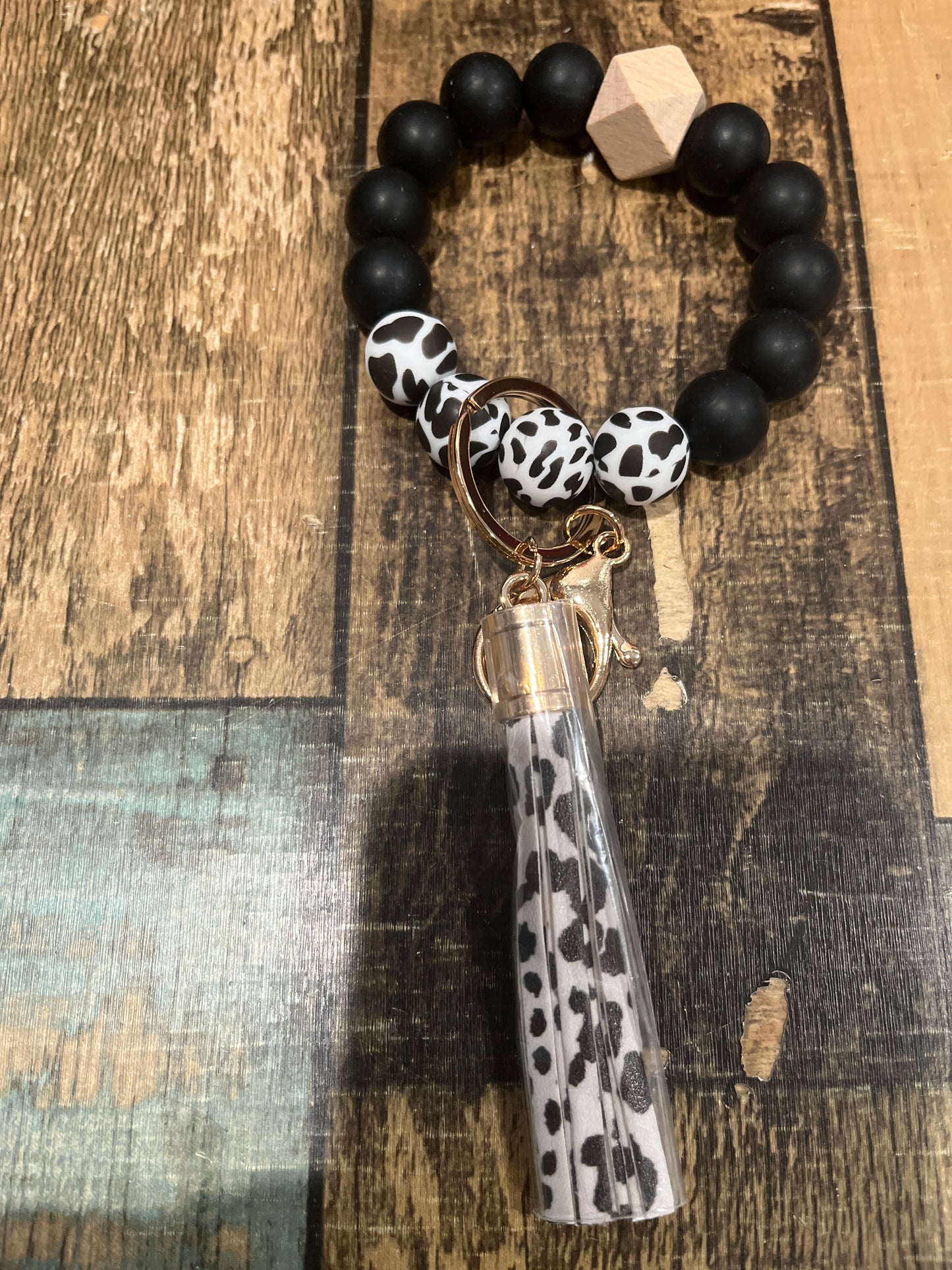 Silicone Bead Keychain Wristlet