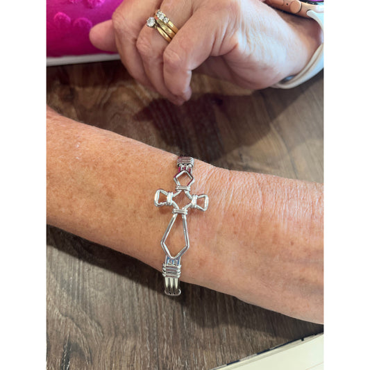 Silver Cross Bracelet