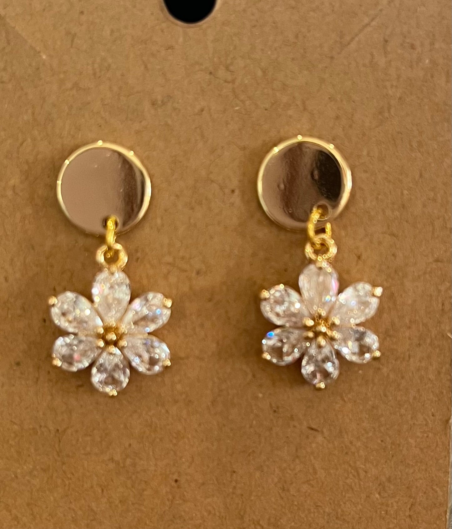 Crystal Daisy Post Earrings