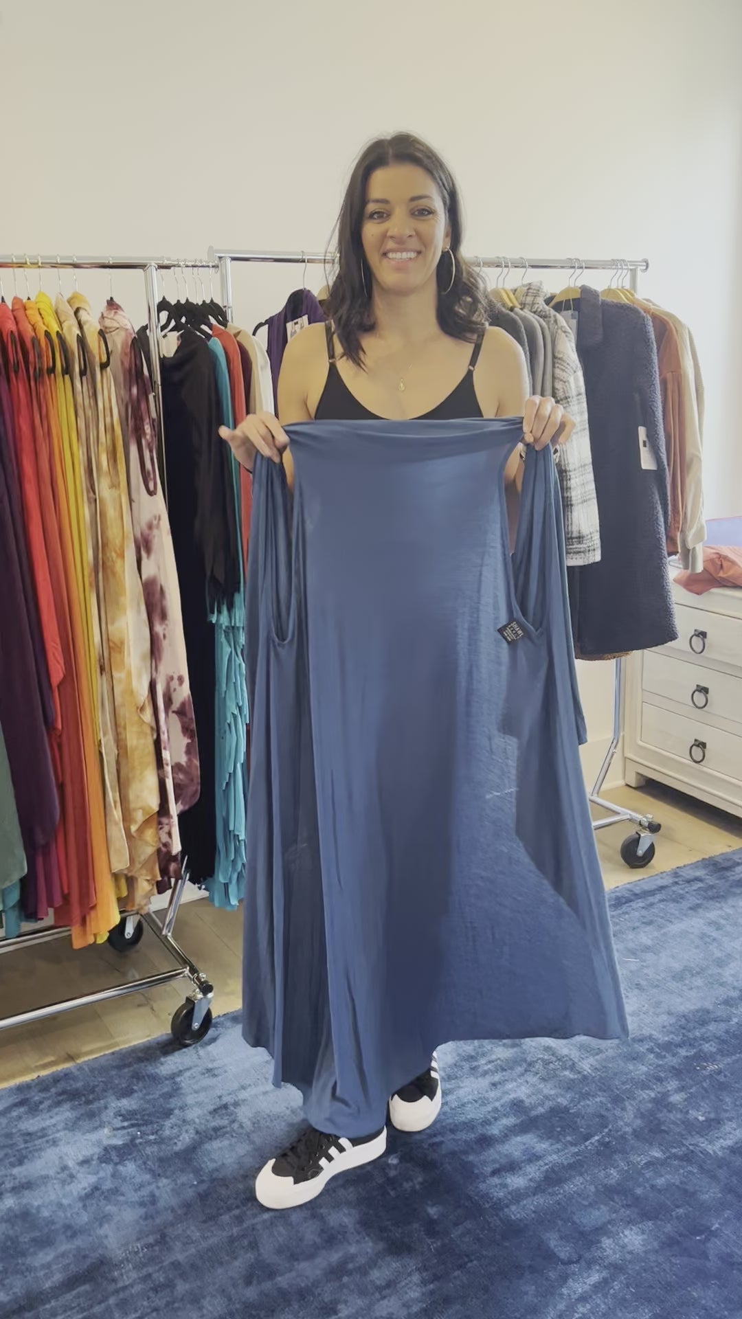 Convertible Shawl.  Can be worn 15 ways.  95% Rayon 5% Spandex.  Peacock