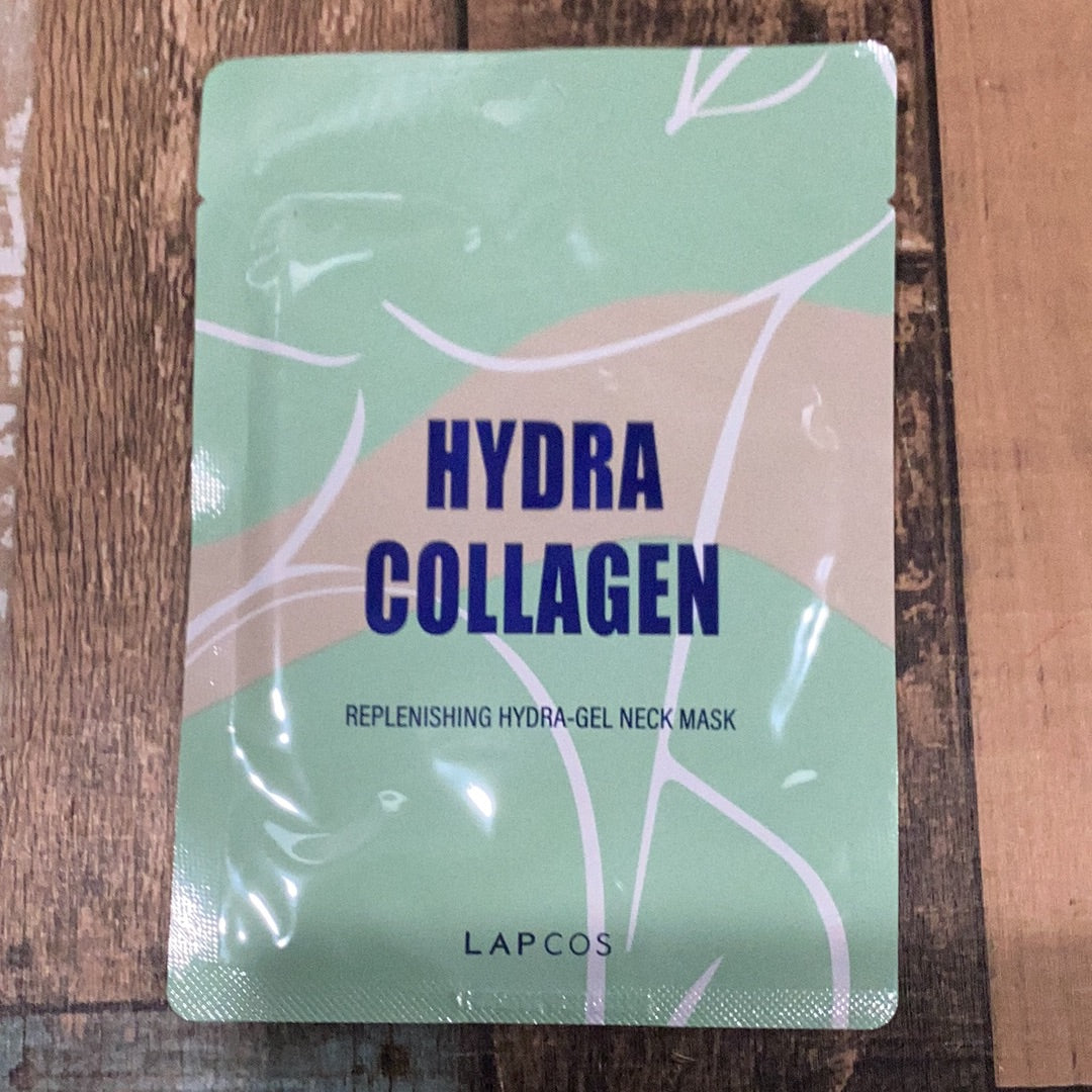 Hydra Collagen neck mask by Lapcos.  Formulated to protect, repair, and smooth the thin delicate skin on your neck.  